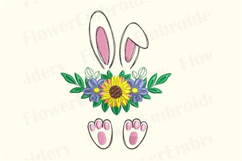 Download Free Bunny Machine Embroidery Design Animals Easter 4 Sizes Commercial Use