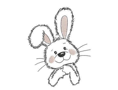 Download Free Bunny Machine Embroidery Design Animals Easter 4 Sizes Easy Edite