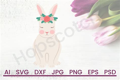 Download Free Bunny SVG, Easter SVG, DXF File, Cuttable File Files Free PSD Mockups