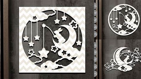 Download Free Bunny Star Papercut Template Files DXF Files