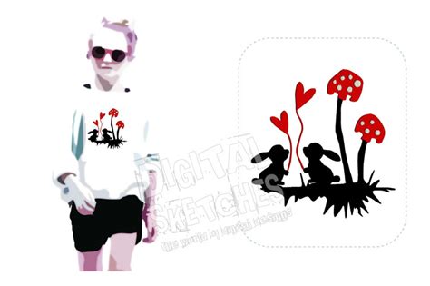 Download Free Bunny Toadstool Machine Embroidery Design 3 Sizes DXF Files