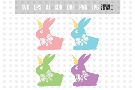 Download Free Bunny Unicorn SVG - Bundle Files DXF Files