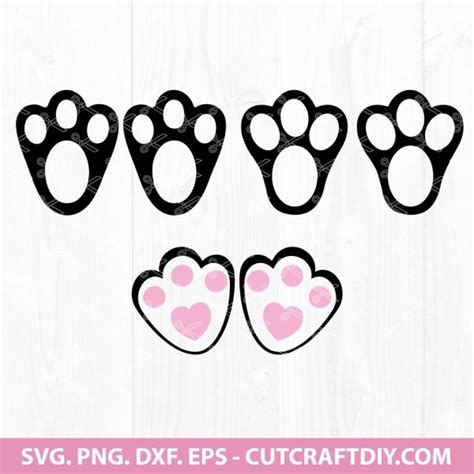 Download Free Bunny feet - SVG file Files DXF Files
