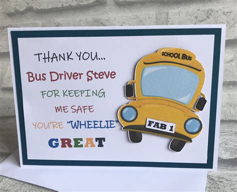 Free Bus Driver Appreciation Printables