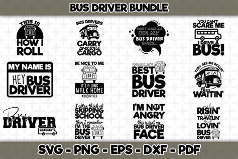 Download Free Bus Driver SVG Bundle - 12 Designs Included Images