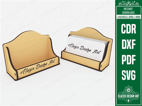Download Free Business Card Holder | SVG | PDF | PNG | DXF Files DXF Files
