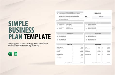 Free Business Plan Excel Template