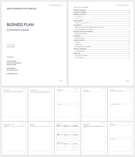 Free Business Plan Templates Word