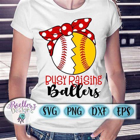 Download Free Busy Raising Ballers | Baseball | Softball SVG Cut File Printable