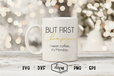 Download Free But First Champagne, I Mean Coffee... Files Free PSD Mockups