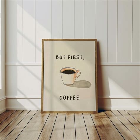 Download Free But First Coffee, Home Print, Kitchen Decor, Coffee Print DXF Files