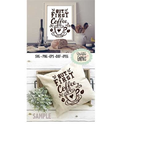 Download Free But First Coffee SVG Cameo