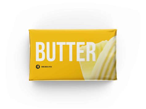 Download Free Butter Block Packaging Mockup PSD TIFF Files PSD Files