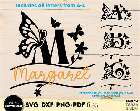 Download Free Butterfly Monogram Commercial Use