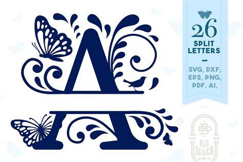 Download Free Butterfly Monogram Printable