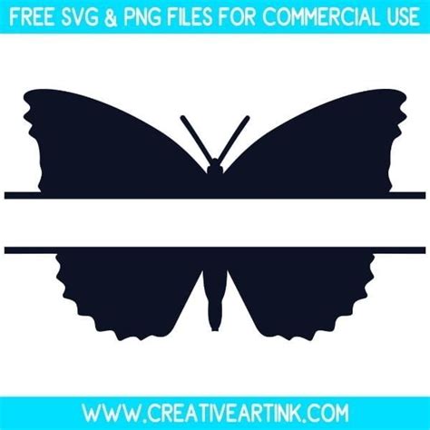 Download Free Butterfly Monogram Silhouette
