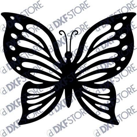 Download Free Butterfly Monogram Silhouette DXF Files