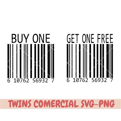 Download Free Buy One Get One Free Twin SVG Cut File Files DXF Files