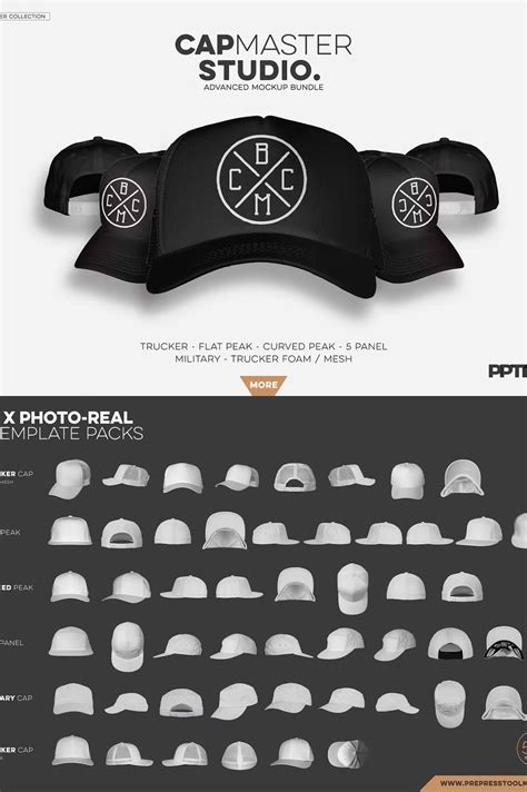 Download Free CAP MASTER STUDIO - Mockup Bundle PSD Templates Generator