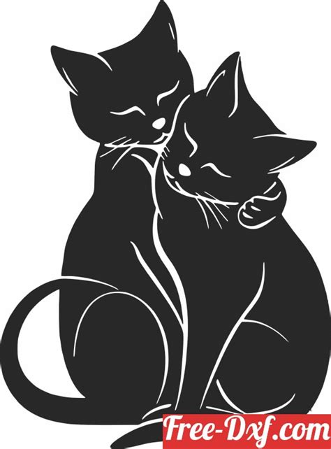Download Free CATS SVG, PNG, EPS, DXF, Cut File DXF Files
