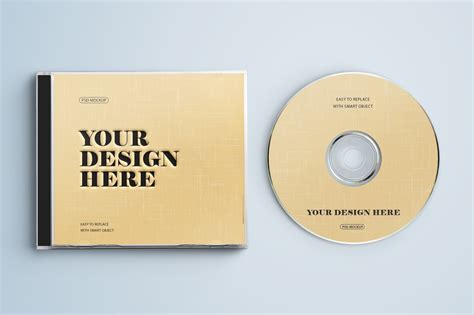 Download Free CD Case Mockup Template Bundle Disc PSD Templates Object Mockups PSD Files