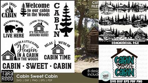 Download Free Cabin Sweet Cabin SVG Cut Files DXF Files