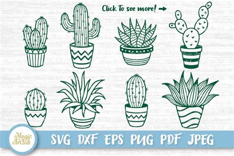 Download Free Cactus Set Files for Cricut