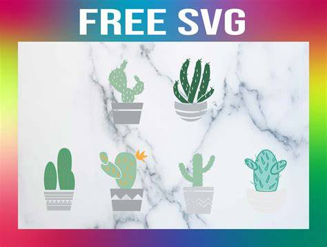 Download Free Cactus Set for Cricut Machine