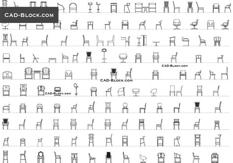 Download Free Cad Block Chair For Silhouette