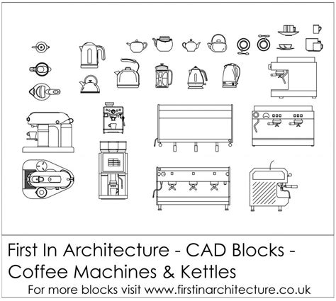 Download Free Cad Block Coffee Machine For Silhouette