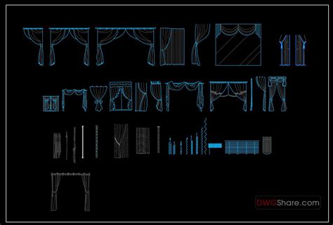 Download Free Cad Block Curtain DXF Files