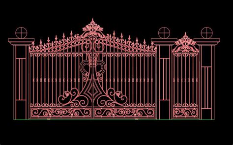 Download Free Cad Block Gate For Silhouette