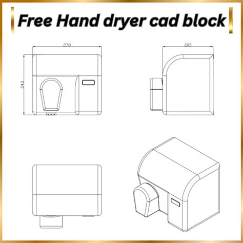 Download Free Cad Block Hand Dryer For Cricut