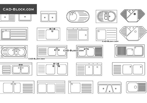 Download Free Cad Block Kitchen Sink For Cricut