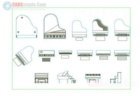 Download Free Cad Block Piano DXF Files