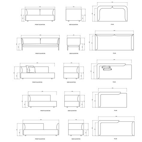 Download Free Cad Block Sofa For Crafts