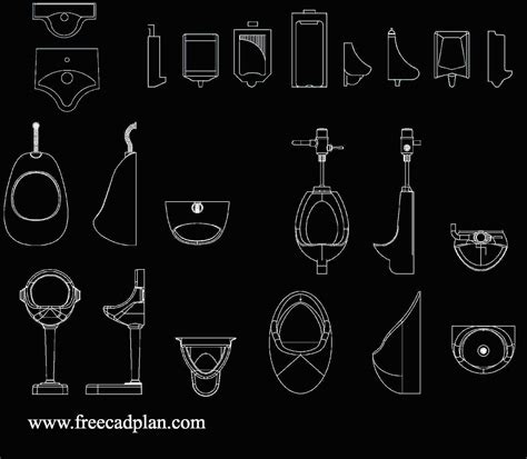 Download Free Cad Block Urinal For Crafts