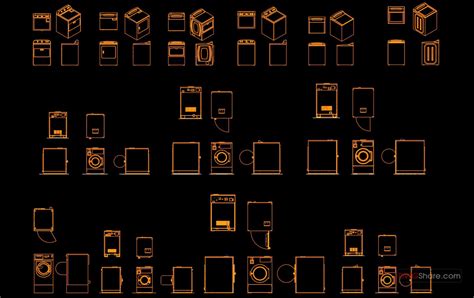 Download Free Cad Block Washing Machine For Crafts