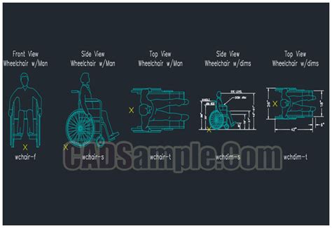 Download Free Cad Block Wheelchair For Crafts