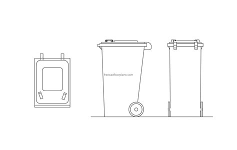 Download Free Cad Block Wheelie Bin DXF Files