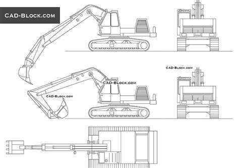 Download Free Cad Blocks Excavator For Crafts