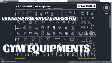 Download Free Cad Blocks Gym Equipment For Crafts