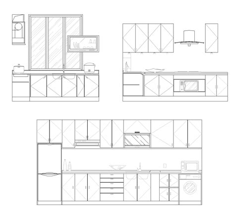 Download Free Cad Blocks Kitchen Elevation DXF Files