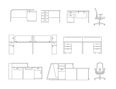 Download Free Cad Blocks Office Furniture DXF Files