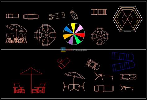 Download Free Cad Blocks Outdoor Furniture DXF Files