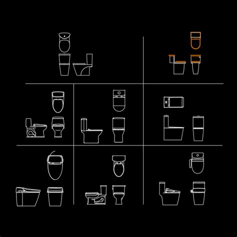 Download Free Cad Blocks Toilet For Crafts