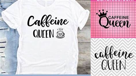 Download Free Caffeine Queen SVG Digital Cut File DXF Files
