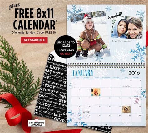 Free Calendar Code For Shutterfly