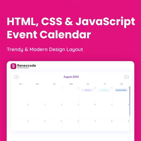Free Calendar Code Html