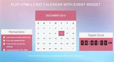 Free Calendar Event Code Html5 Asp